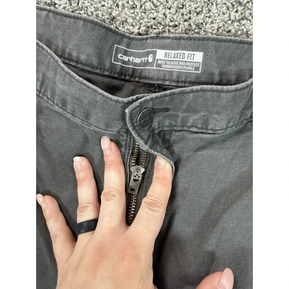 Carhartt Rugged Flex Relaxed Fit Pants Men's Size 38X30 Gray Workwear